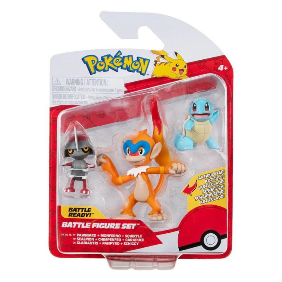 Фігурка Pokemon W18 - Поньярд, Сквіртл, Монферно (PKW3058)