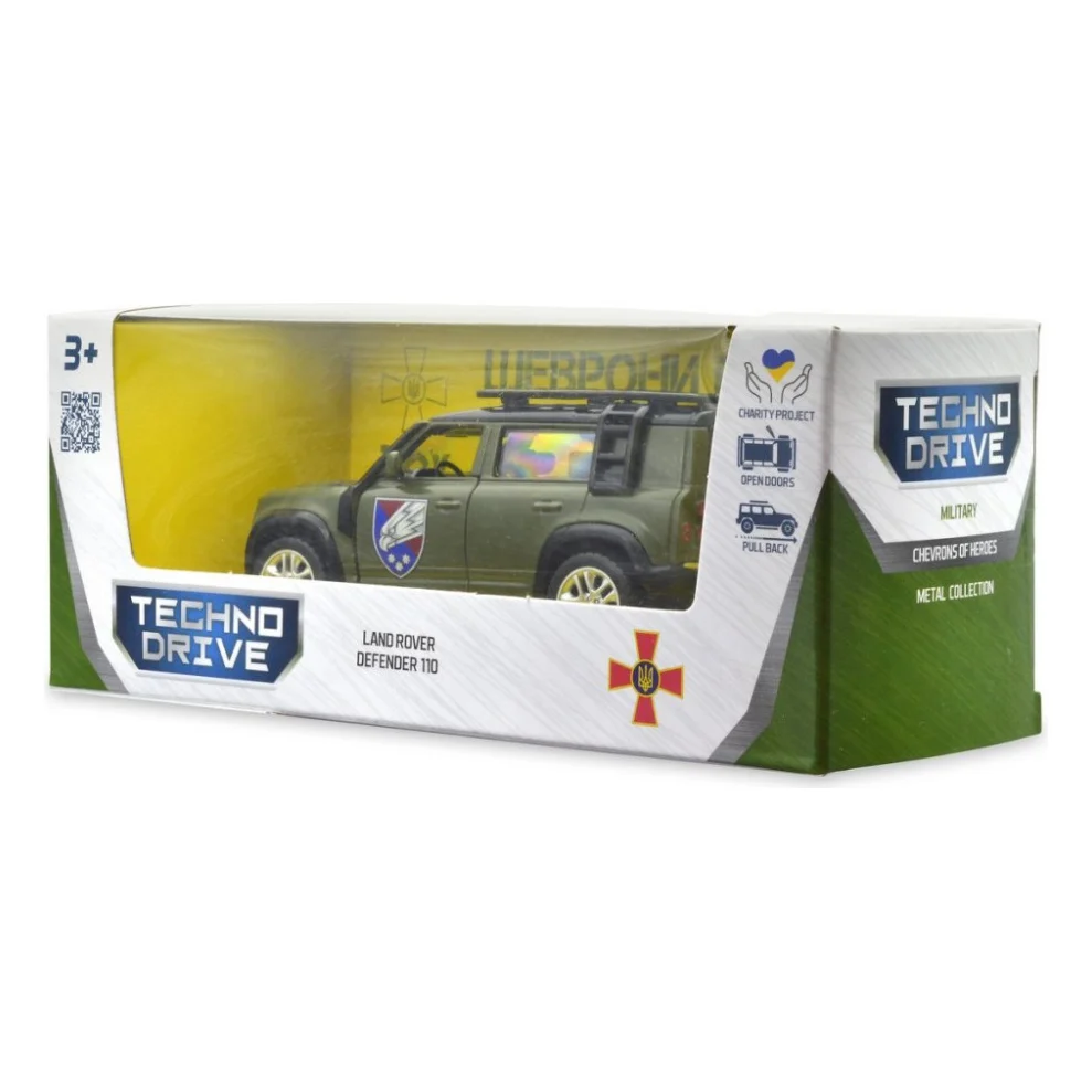 Машина TechnoDrive Автомодель серії Шеврони Героїв - Land Rover Defender 110 - 25 ОПДБр (250289M) — фото 5