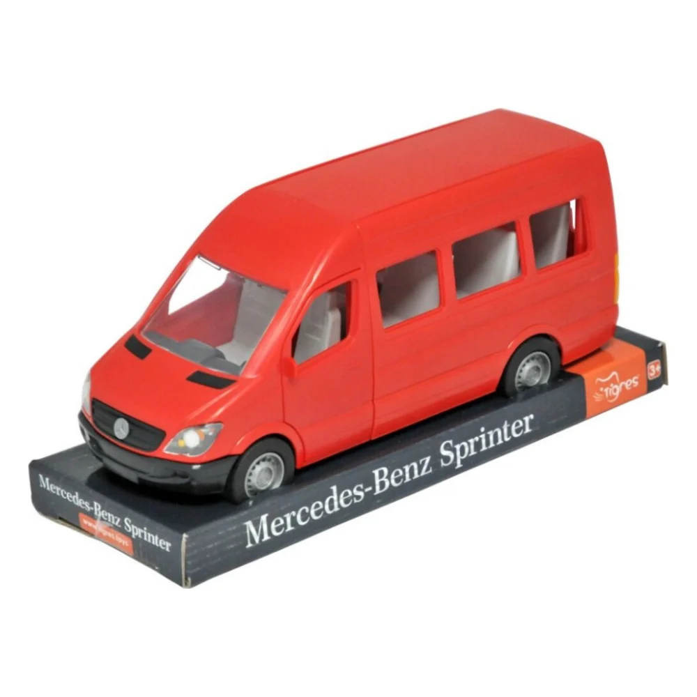 Машина Tigres Mercedes-Benz Sprinter пасажирський (червоний) на планшетці (39705)