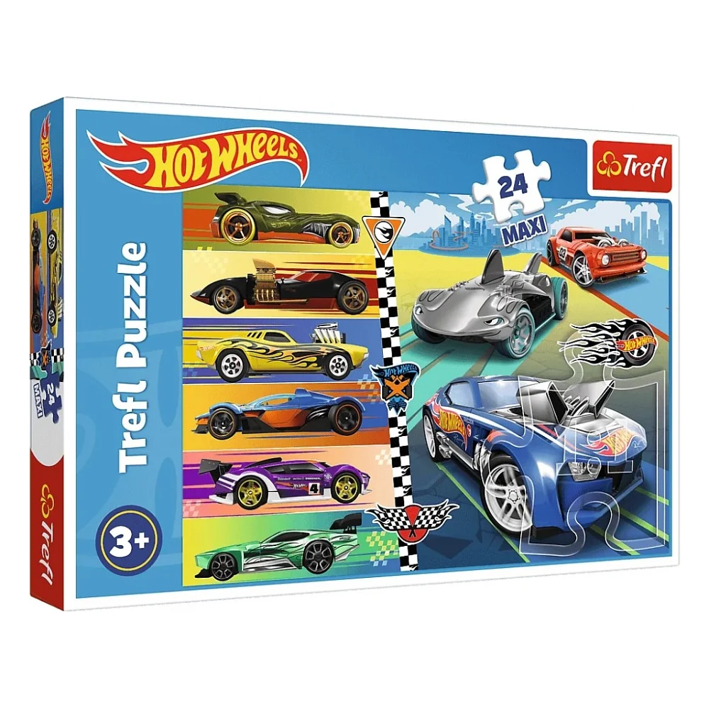 Пазл Trefl Maxi Hot Wheels Швидкі машинки 24 елемента (5900511143621)