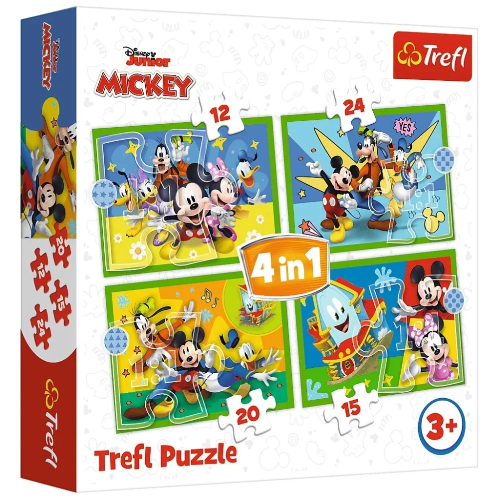Пазл Trefl Mickey&friends Серед друзів 4 in 1 (12, 15, 20, 24) деталей (5900511346169)