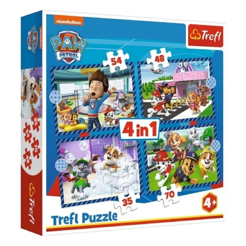 Пазл Trefl Paw Patrol Собачі справи 4 in 1 (35, 48, 54, 70) елемента (5900511346503)