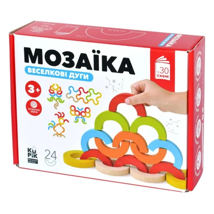Розвиваюча іграшка Ігротеко Мозаїка ВЕСЕЛКОВІ ДУГИ 24 елементів (900507)