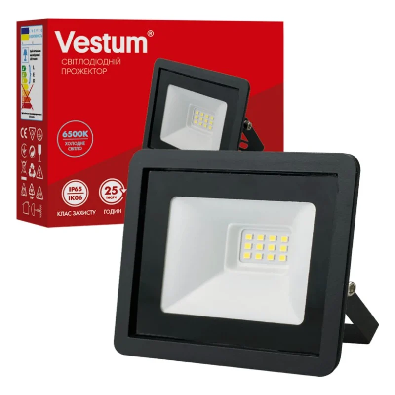 Прожектор Vestum LED 10W 6500K 180-260V IP65 (1-VS-3013)