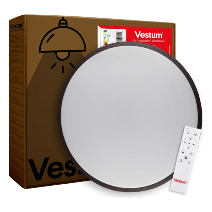 Світильник Vestum RING матовий 60W 395*60мм 3000К-6500К з ДК бронзовий (VS-91054)