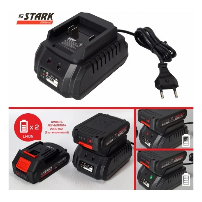 Ланцюгова пила Stark BCS-2115, 21V, 2х2Ah, 150мм (310900001) — фото 7