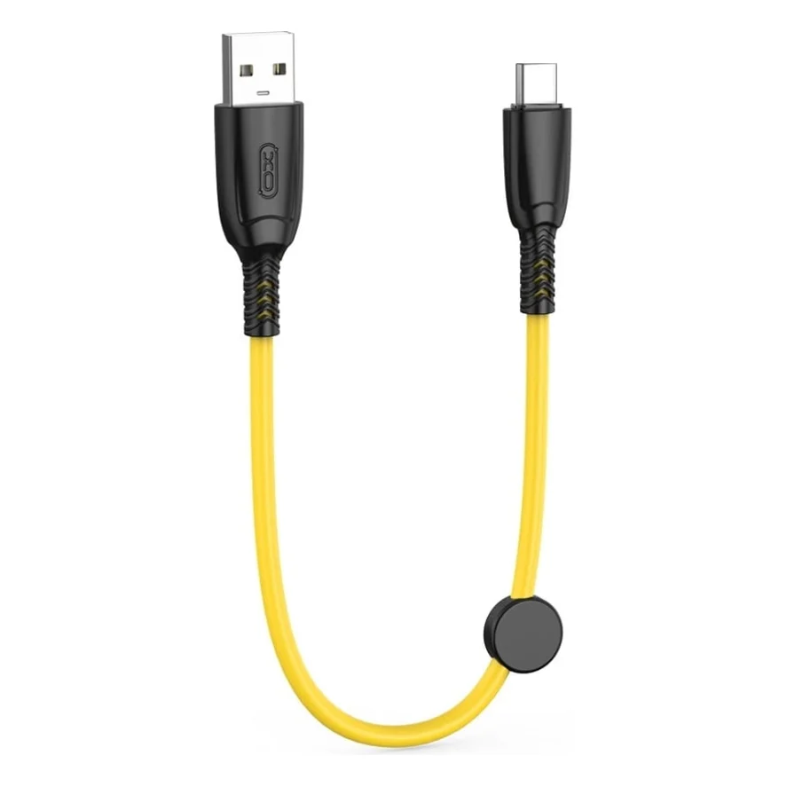 Кабель XO USB to Type-C NB247 Suluo Series Portable Silicone 6А 0.25m Yellow