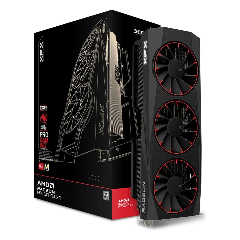 Відеокарта XFX Radeon RX 9070 XT 16384Mb Magnetic Air Edition (RX-97TMAQKB9)