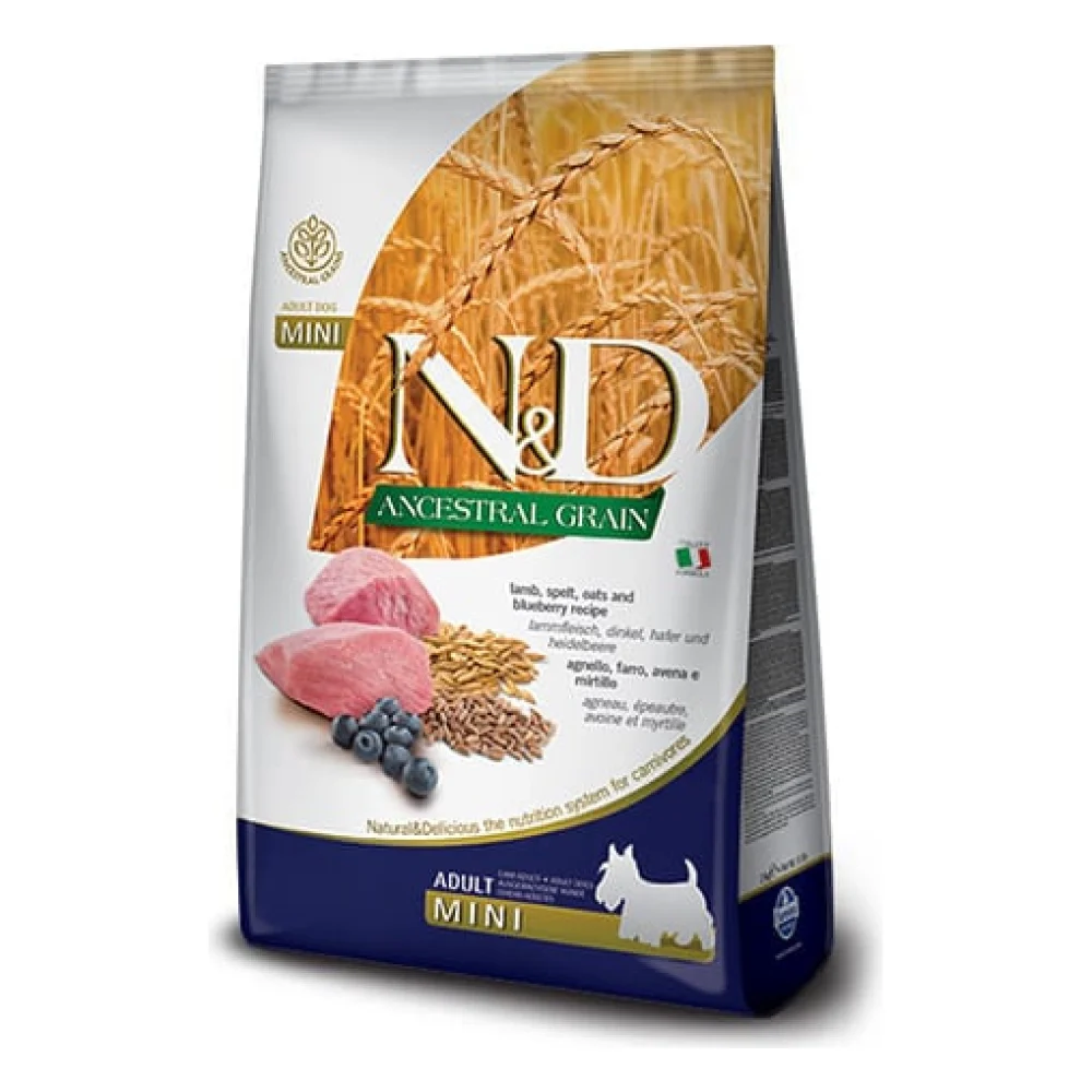 Сухий корм для собак Farmina N&D Low Grain LAMB & BLUEBERRY ADULT MINI 2.5 кг (156382)