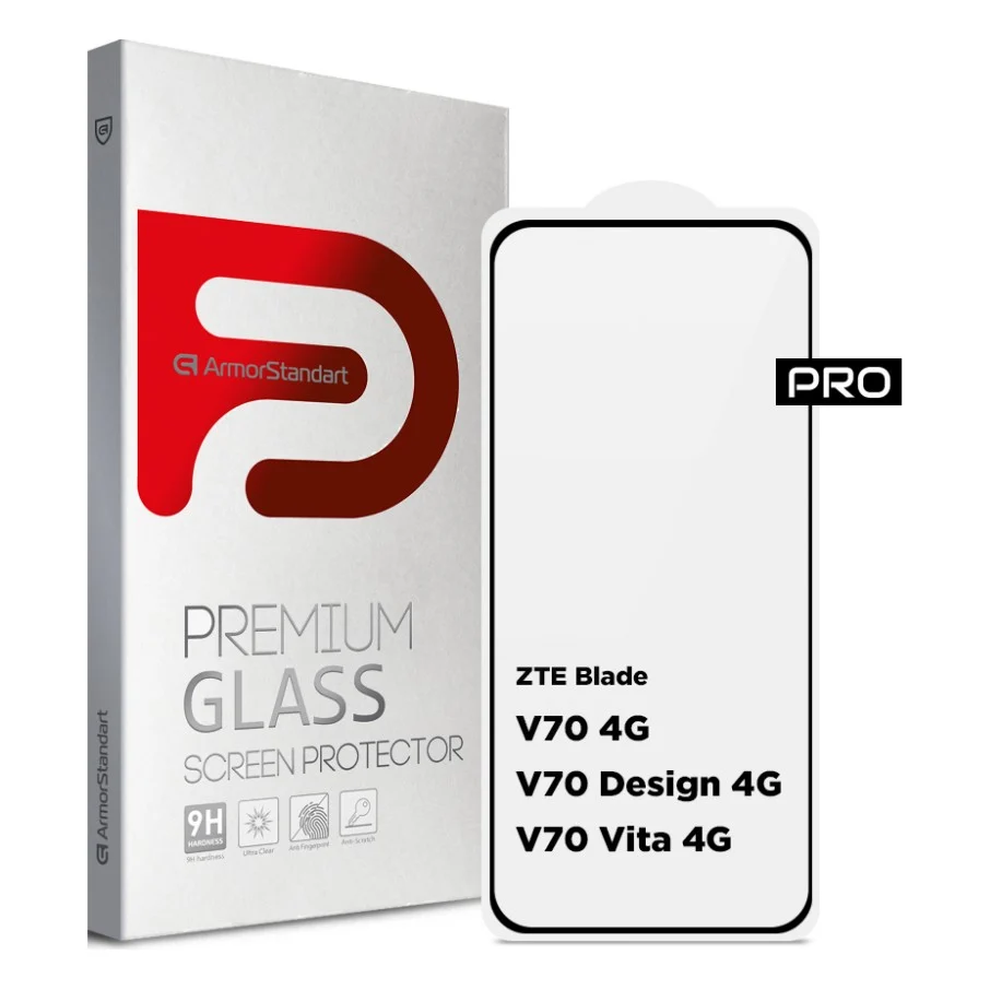 Скло захисне Armorstandart Pro ZTE Blade V70 4G / V70 Design 4G / V70 Vita 4G Black (ARM83039)