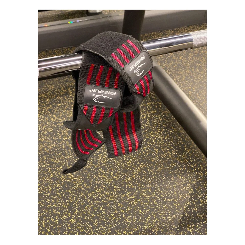 Бинт для спорту PowerPlay 3081 Gym WristT Wraps Чорно-Червоні (PP_3081_Red) — фото 8