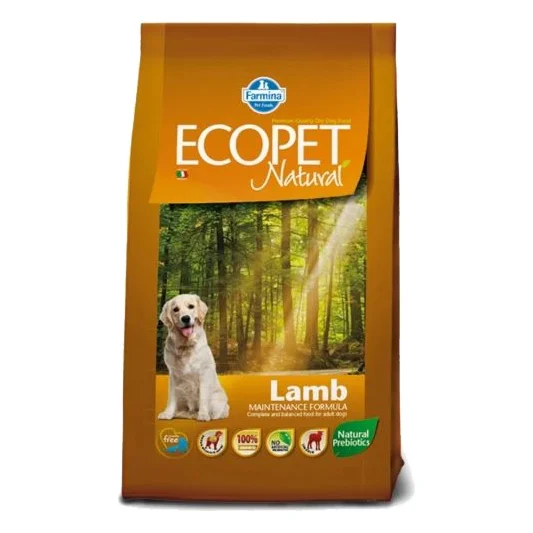 Сухий корм для собак Farmina ECOPET NATURAL ADULT MEDIUM з чутливим травленням з ягням, 2.5 кг (181226)