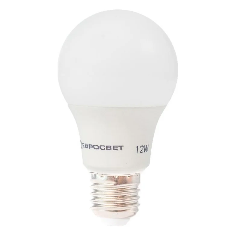 Лампочка EVROLIGHT 12Вт 4200К A-12-4200-27
