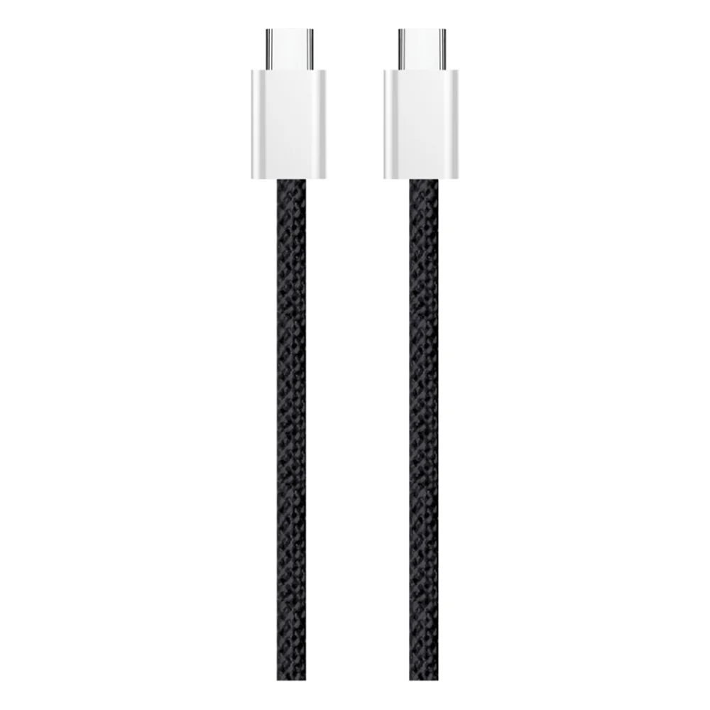 Дата кабель USB-C to USB-C 2.0m (braided cotton) (PD Fast Charging 60W) 3.0А black ColorWay (CW-CBPDCC068-BK) — фото 7