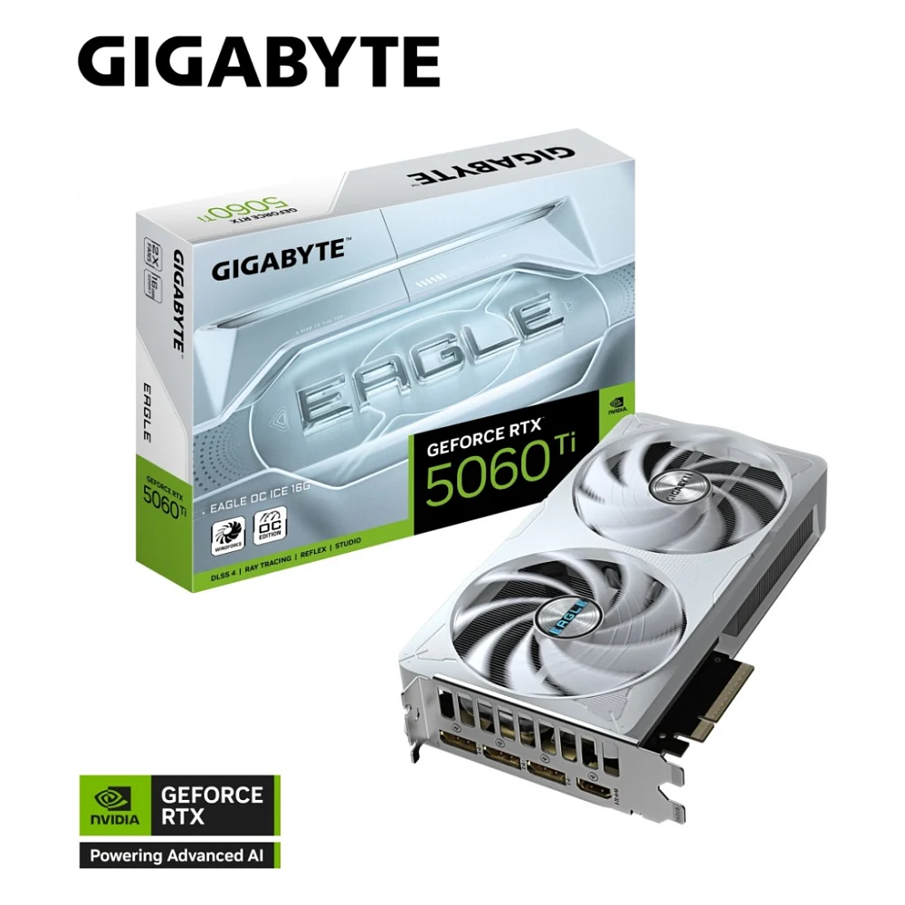Відеокарта GIGABYTE GeForce RTX 5060 Ti 16384Mb EAGLE OC ICE (GV-N506TEAGLEOC ICE-16GD) — фото 11