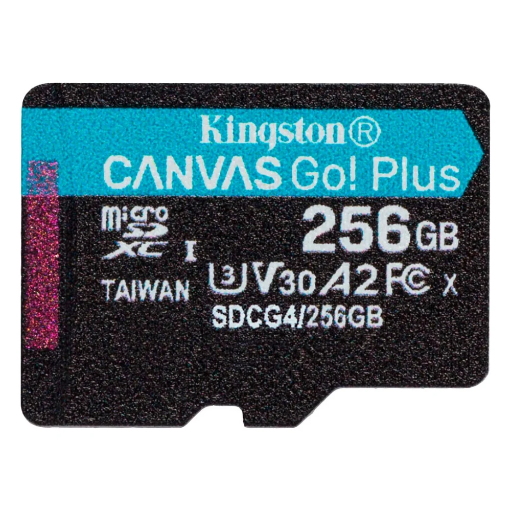 Карта пам'яті Kingston 256GB microSDXC сlass 10 UHS-I U3 V30 A2 Canvas Go Plus G4 (SDCG4/256GBSP)