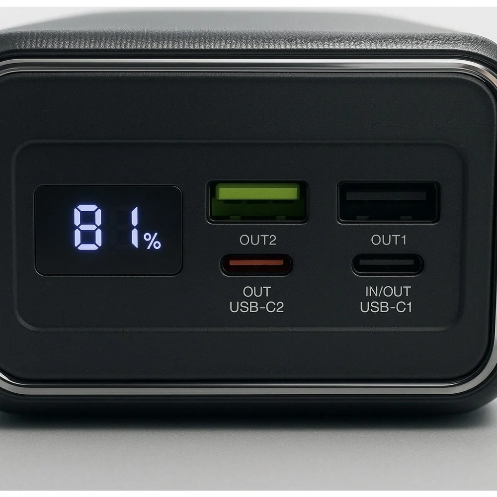 Батарея універсальна GEAR 40000mAh, PD/22.5W, black (SPO4) — фото 3