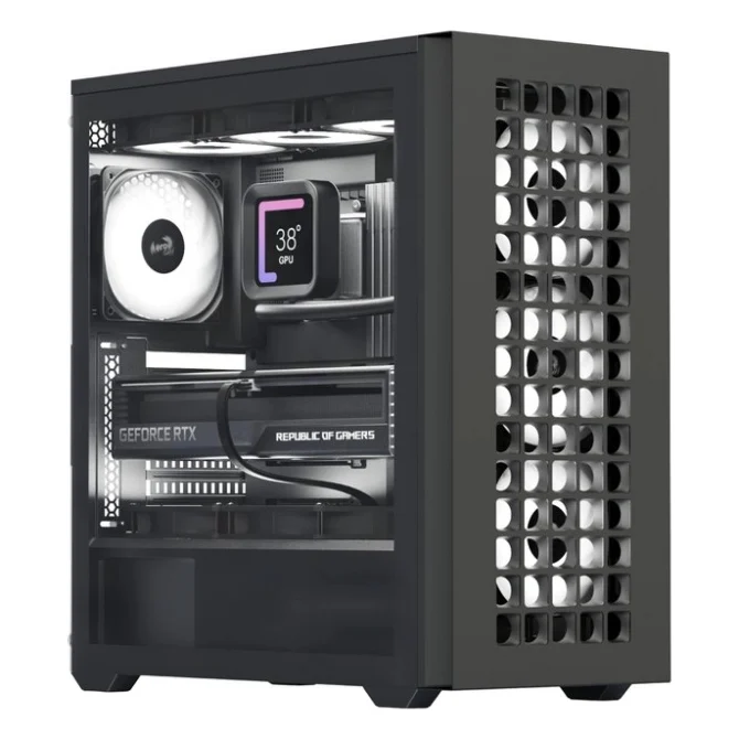 Корпус AeroCool D502A-G-BK-v1 Black (ACCM-DS02043.11)