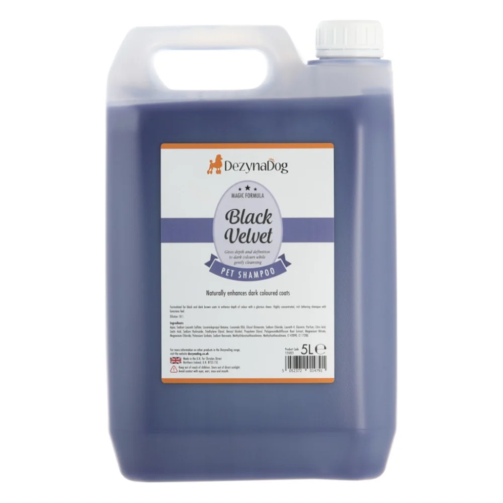 Шампунь для тварин Dezynadog Black Velvet Colour Enhance для відновлення і посилення кольору чорної та темно-коричневої шерст (5052372014791)