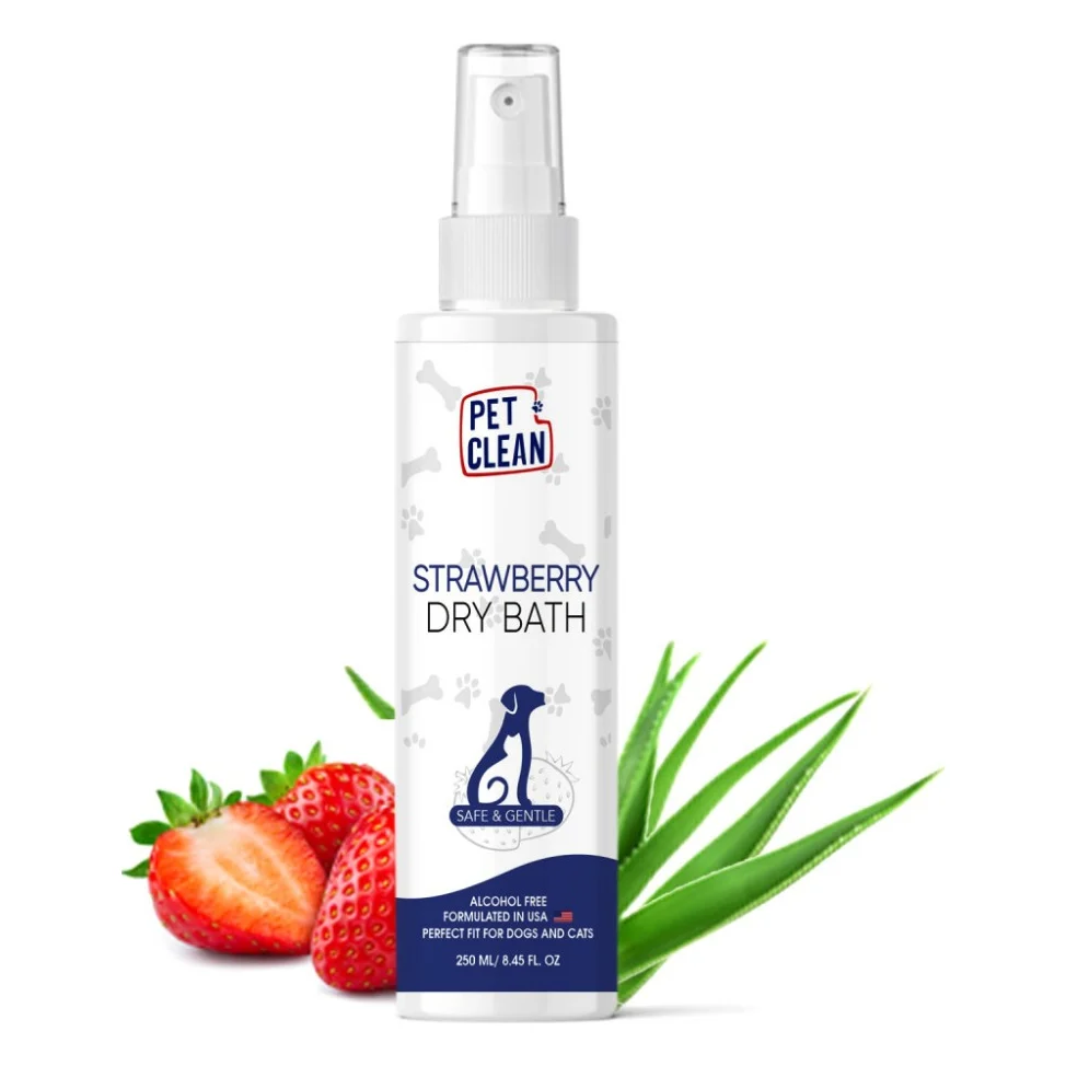 Шампунь для тварин Pet Clean DRY BATH-STRAWBERRY з ароматом полуниці 250 мл (8939117888350)
