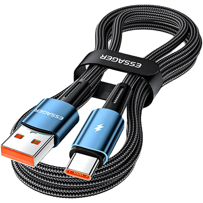 Кабель Essager Sunset 120W Charging Cable USB-A to Type-C 1m Blue (EXC120-CG03-P)