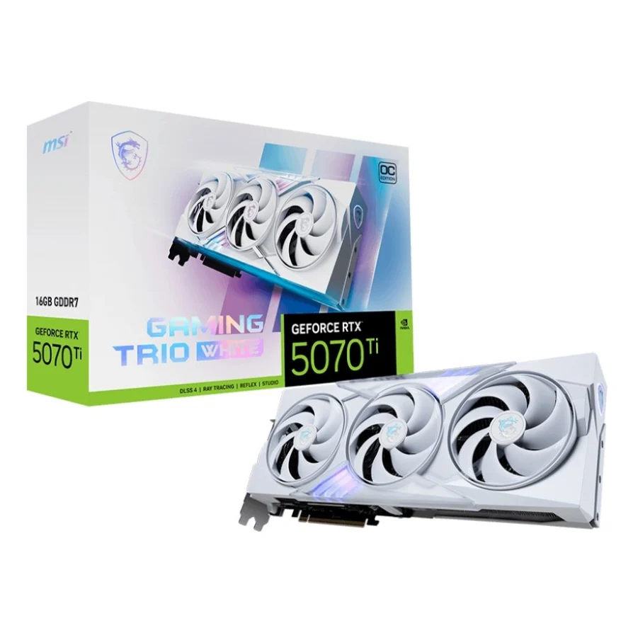 Відеокарта MSI GeForce RTX 5070 Ti 16384Mb GAMING TRIO OC WHITE (RTX 5070 Ti 16G GAMING TRIO OC WHITE) — фото 7
