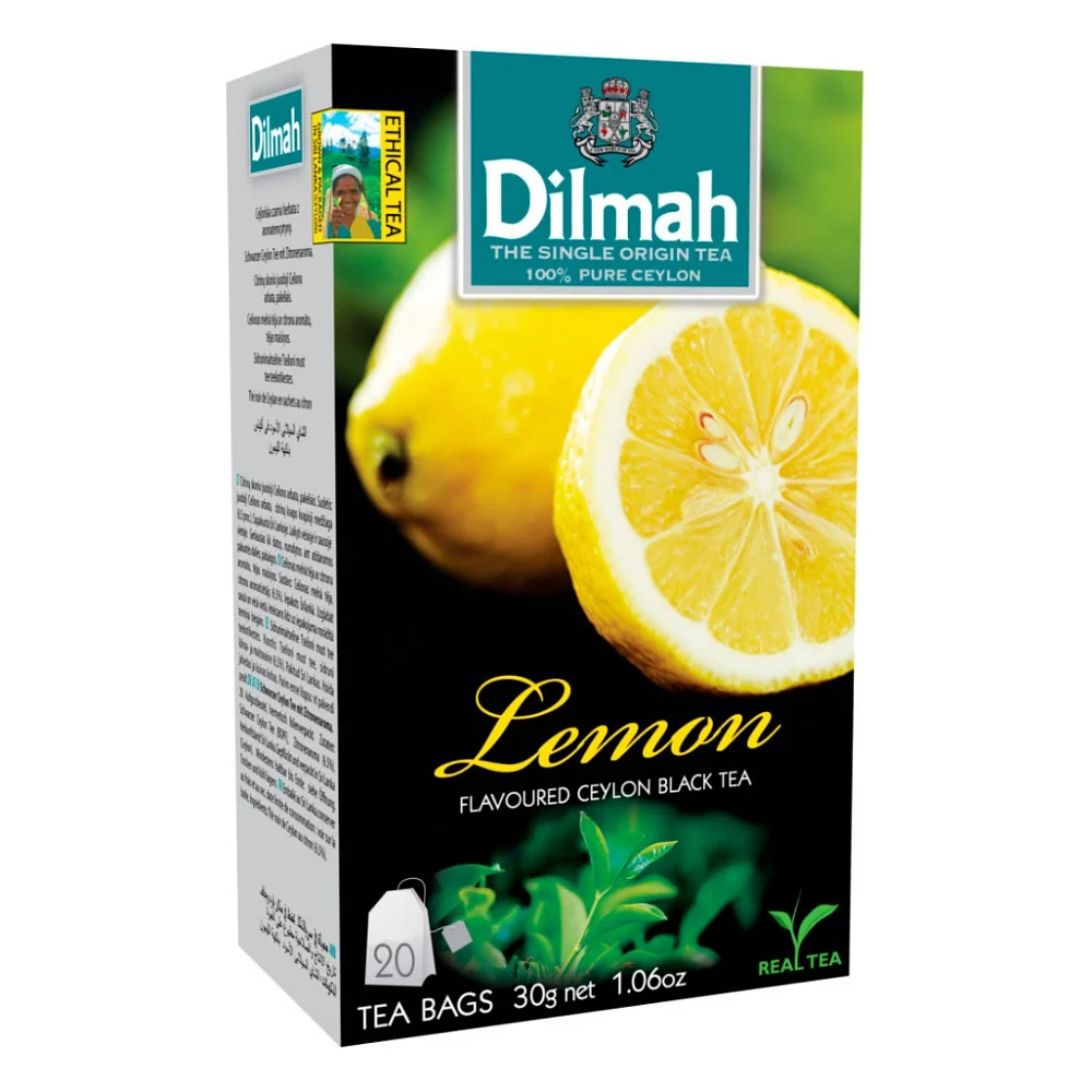 Чай Dilmah Чорний з лимоном 20х1.5 г (9312631142129)