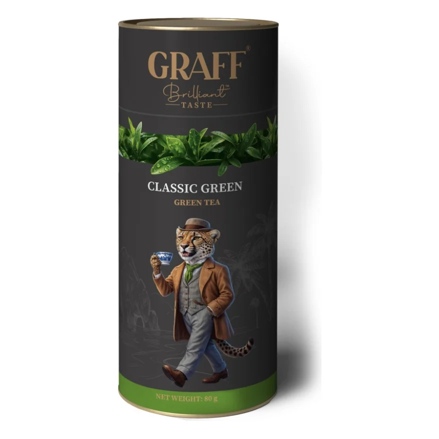 Чай Graff Green Classic Зелений Байховий 80 г (4820279610870)