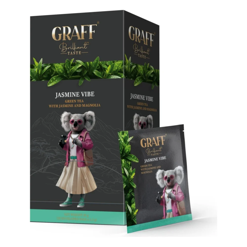 Чай Graff Jasmine Vibe Зелений 20 саше по 1.5 г (4820279610733)