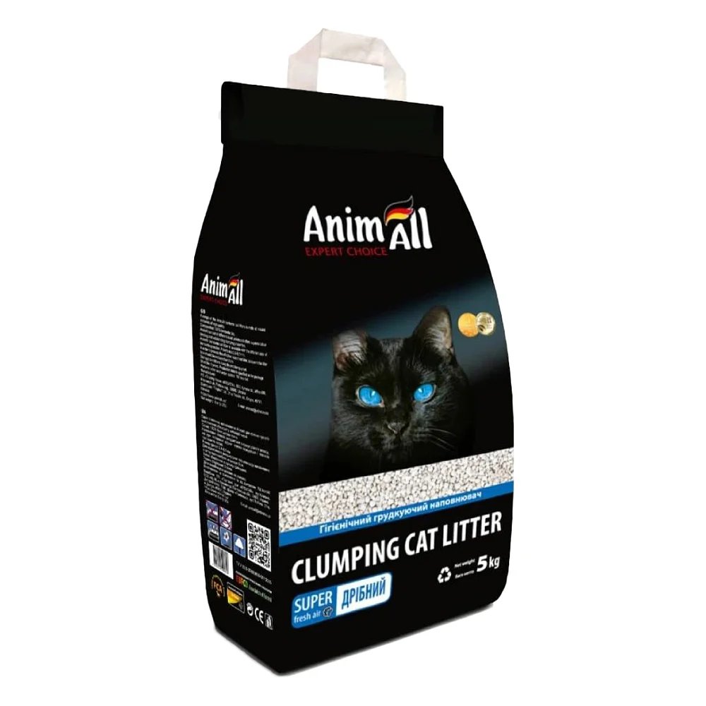 Наповнювач для туалету AnimAll бентонітовий маленька фракція 5 кг (67005)