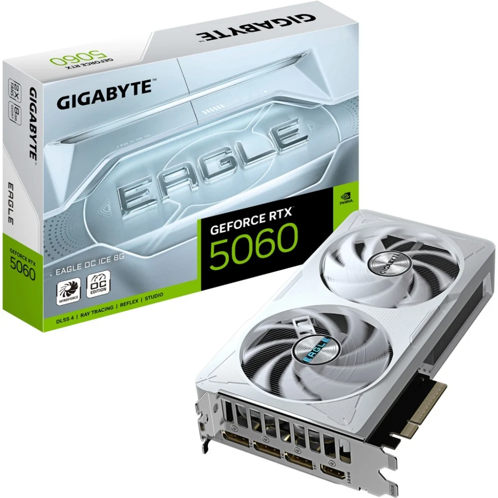 Відеокарта GIGABYTE GeForce RTX 5060 8192Mb EAGLE OC ICE (GV-N5060EAGLEOC ICE-8GD) — фото 10