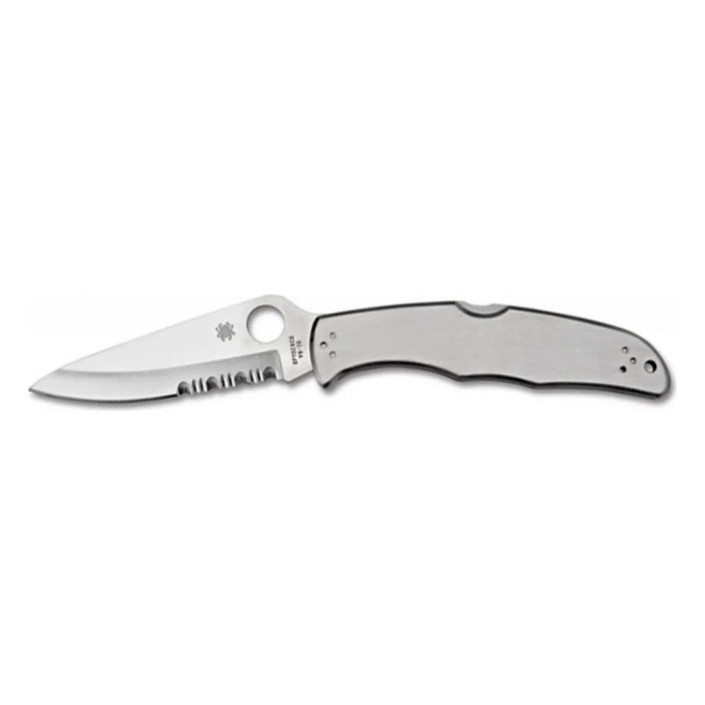 Ніж Spyderco Endura, стальная рукоятка, полусеррейтор (C10PS)
