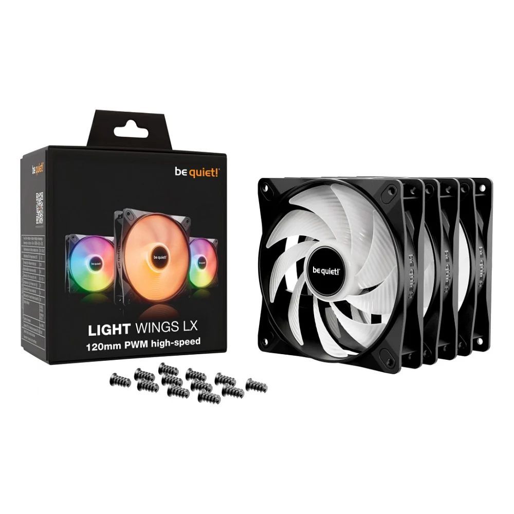 Комплект кулерів для корпусу be quiet! LIGHT WINGS LX 120mm PWM high-speed (BL124) — фото 5