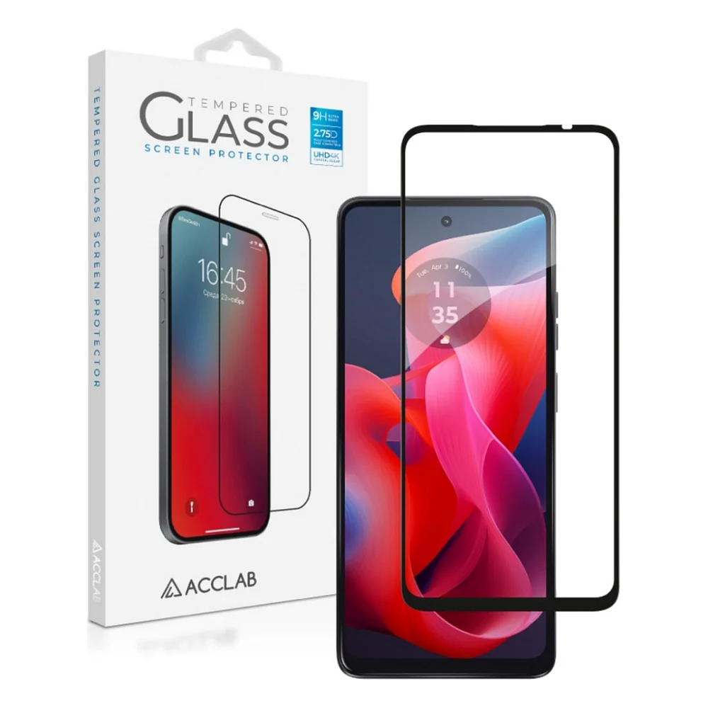 Скло захисне ACCLAB Full Glue MOTO G24/G34 Black (1283126590016)