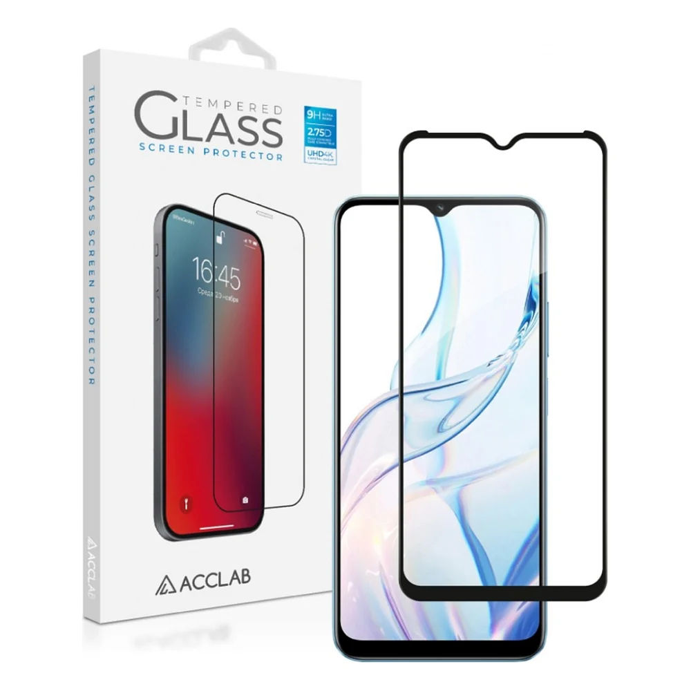 Скло захисне ACCLAB Full Glue Realme C30S Black (1283126551888)