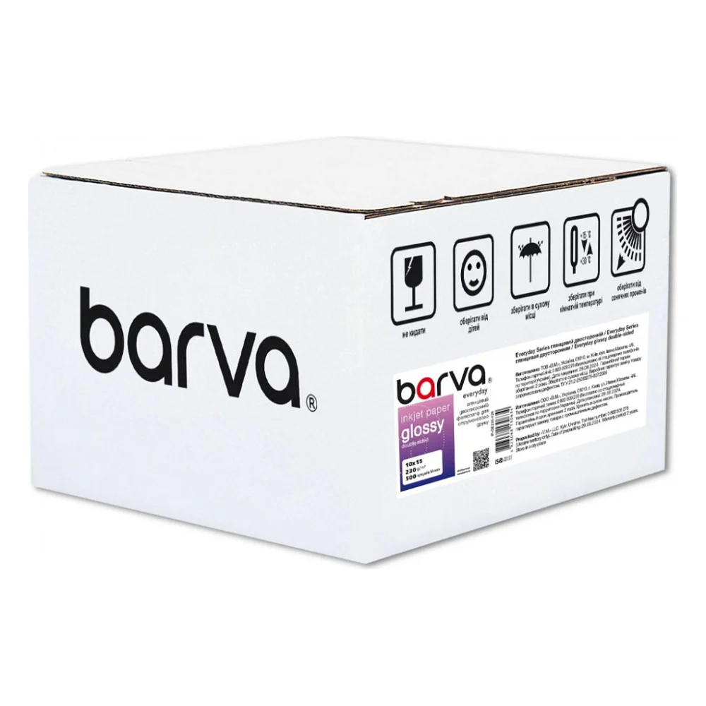 Фотопапір Barva 10x15, 230 g/m2, Everyday, Glossy, double-sided, 500c (IP-GE230-426)