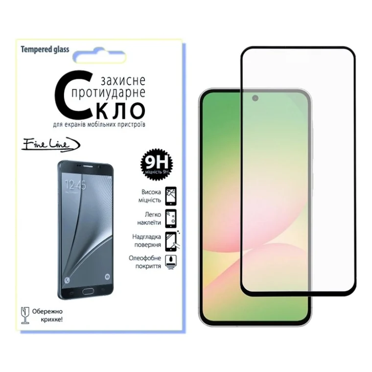 Скло захисне Fine Line Samsung Galaxy A56 Black (FL-TGFG-388)
