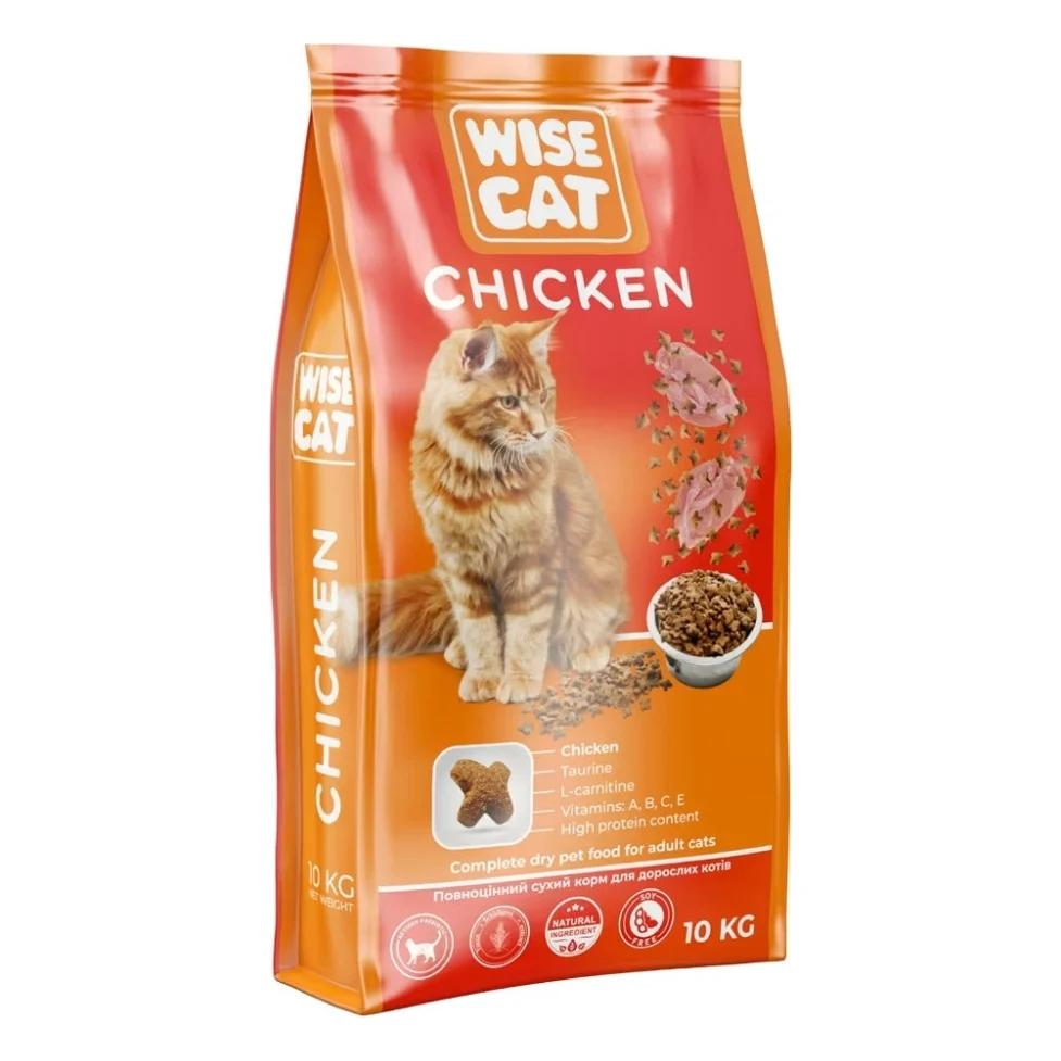 Сухий корм для кішок Wise Cat Mix 10 кг (4820111141302)