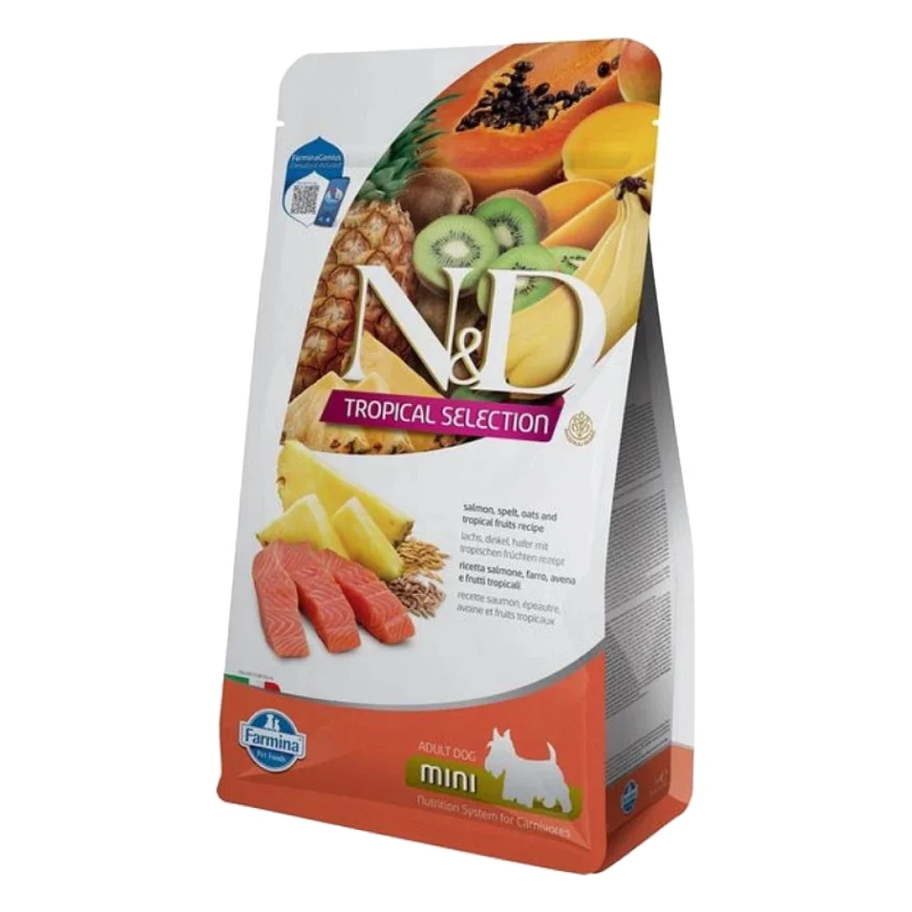 Сухий корм для собак Farmina N&D Tropical Selection, для дорослих собак дрібних порід, з лососем та тропічними фруктами, 5 кг (183869)