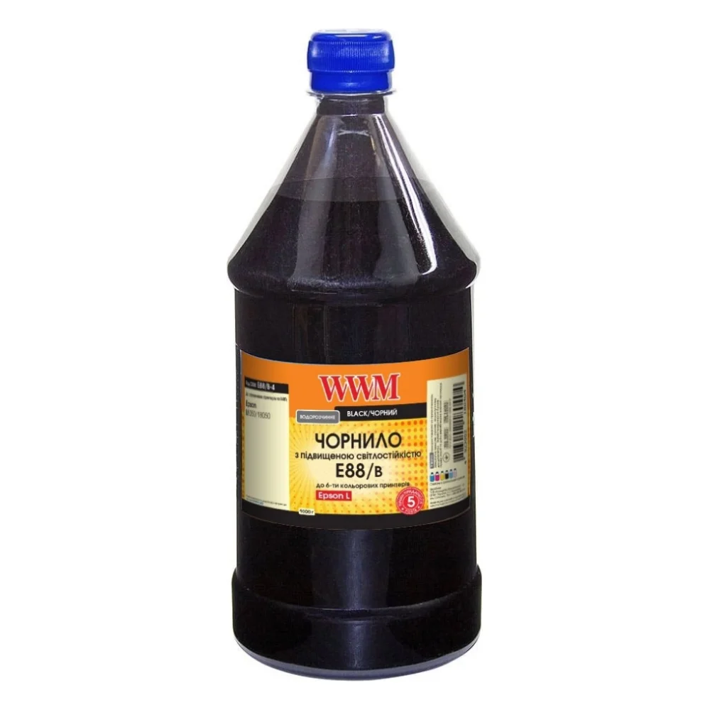 Чорнило WWM Epson L8050/L18050 1000г Black, water-soluble (E88/B-4)