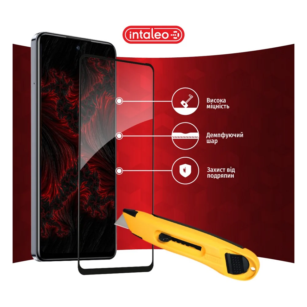 Скло захисне Intaleo Full Glue Infinix Hot 40 Black (1283126589195) — фото 5