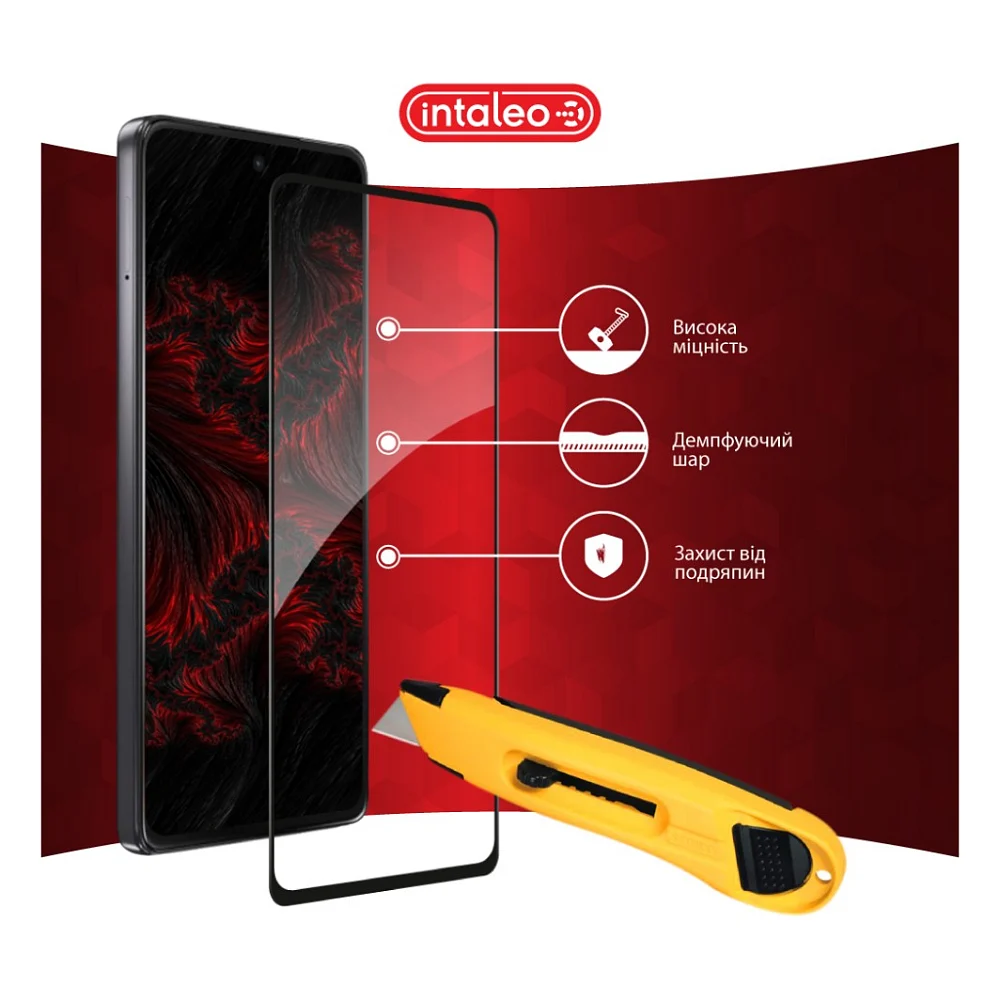 Скло захисне Intaleo Full Glue Moto G75 Black (1283126607400) — фото 5