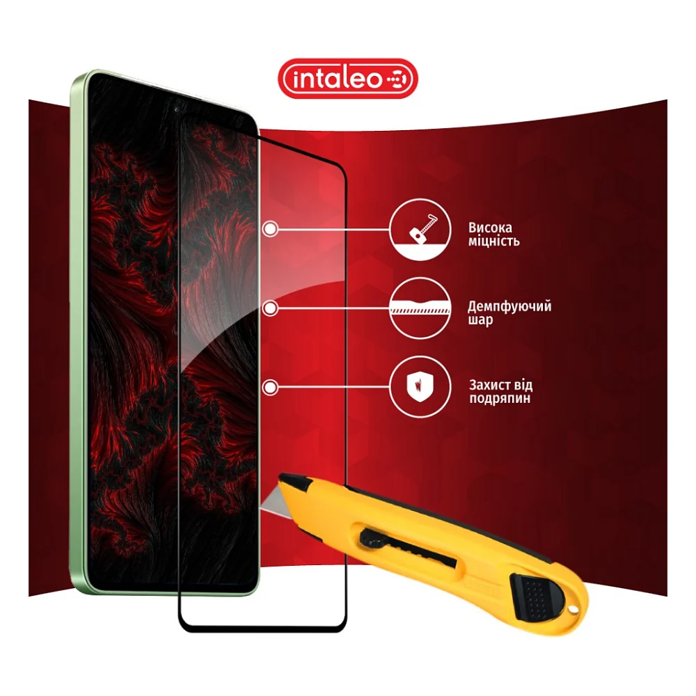 Скло захисне Intaleo Full Glue Xiaomi Redmi Note 13 4G Black (1283126583896) — фото 5