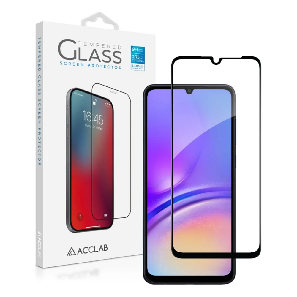 Скло захисне ACCLAB Full Glue Samsung A05 Black (1283126578304)