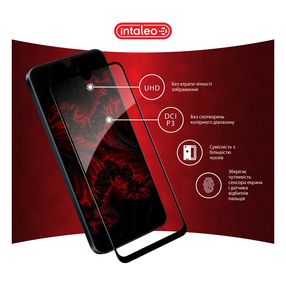 Скло захисне Intaleo Full Glue Samsung A16 Black (1283126598715) — фото 4