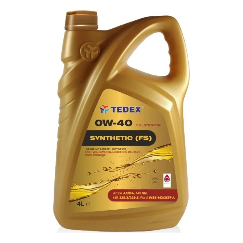 Моторна олива TEDEX SYNTHETIC (FS) MOTOR OIL 0W40 4л