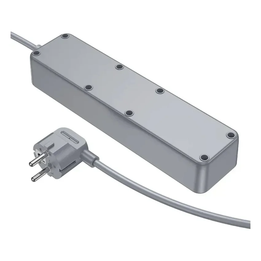 Мережевий фільтр живлення BOROFONE BAC8 Power 3-position socket 1C3A EU/GER 2м Black — фото 5