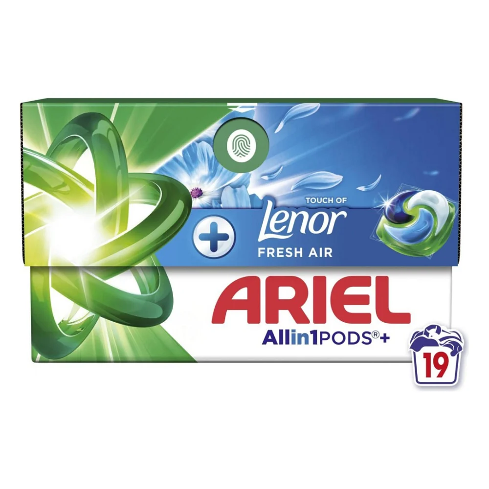 Капсули для прання Ariel Pods+ All-in-1 Touch of Lenor Дотик свіжого повітря Lenor 19 шт. (8700216765954)