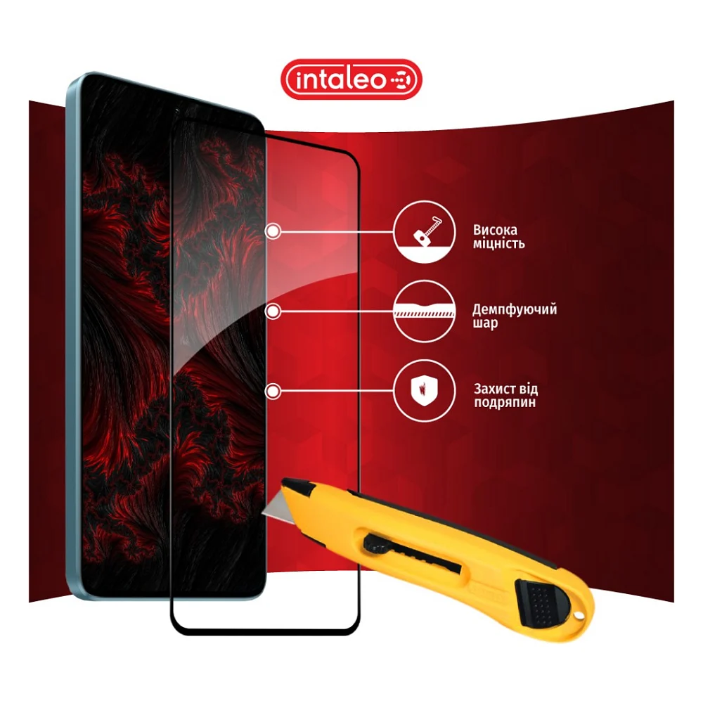 Скло захисне Intaleo Full Glue Xiaomi Redmi Note 13 Pro Plus 5G Black (1283126583933) — фото 5