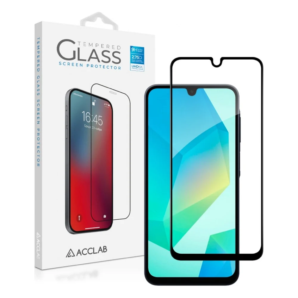 Скло захисне ACCLAB Full Glue Samsung A16 Black (1283126598821)